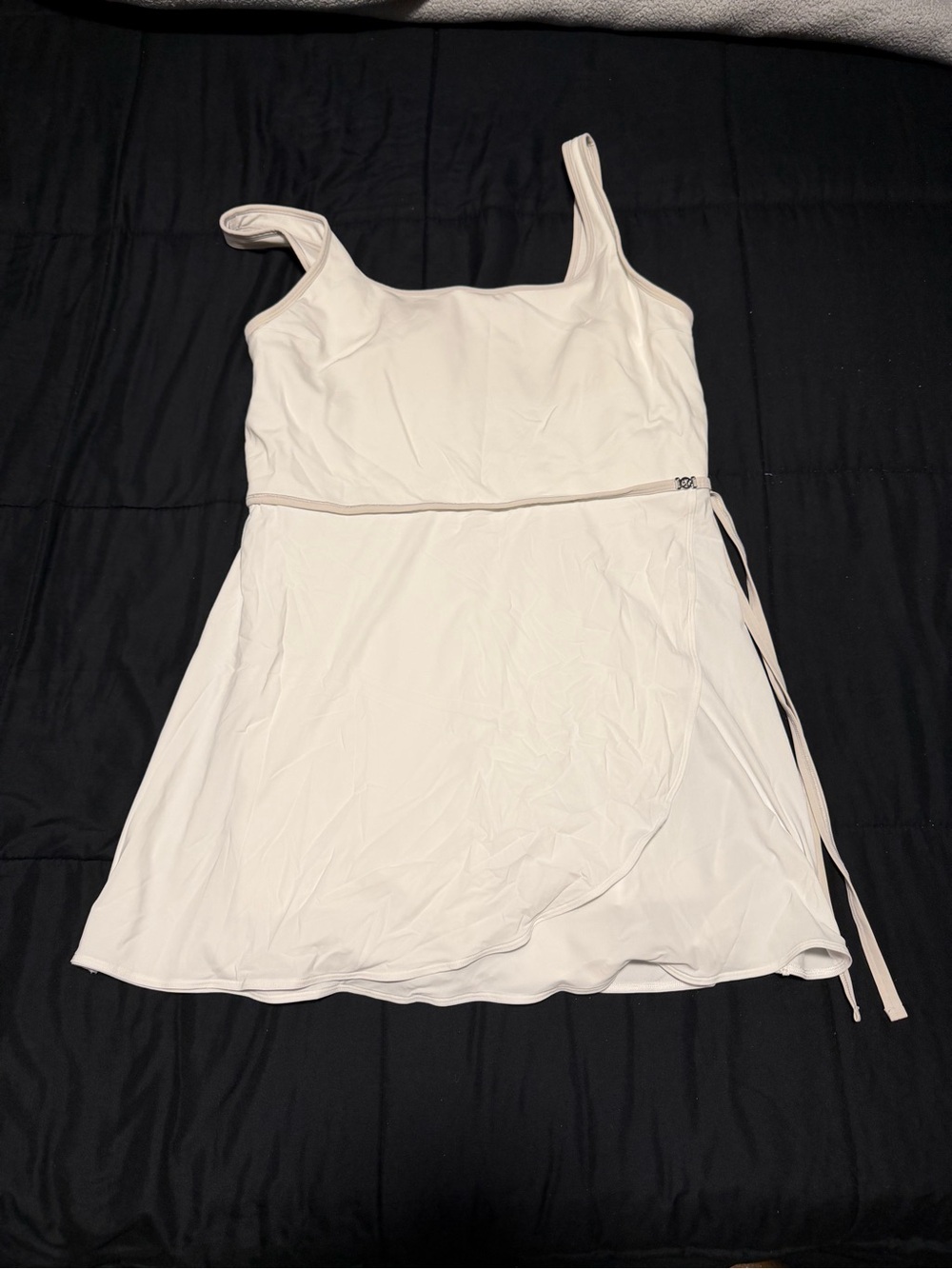 lululemon athletica Cream One-Shoulder Wrap Dress
